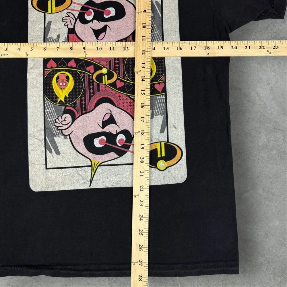 Incredibles 2 Jack Jack Playing Card Laser Eyes Hearts & Fire Shirt - Med/Large